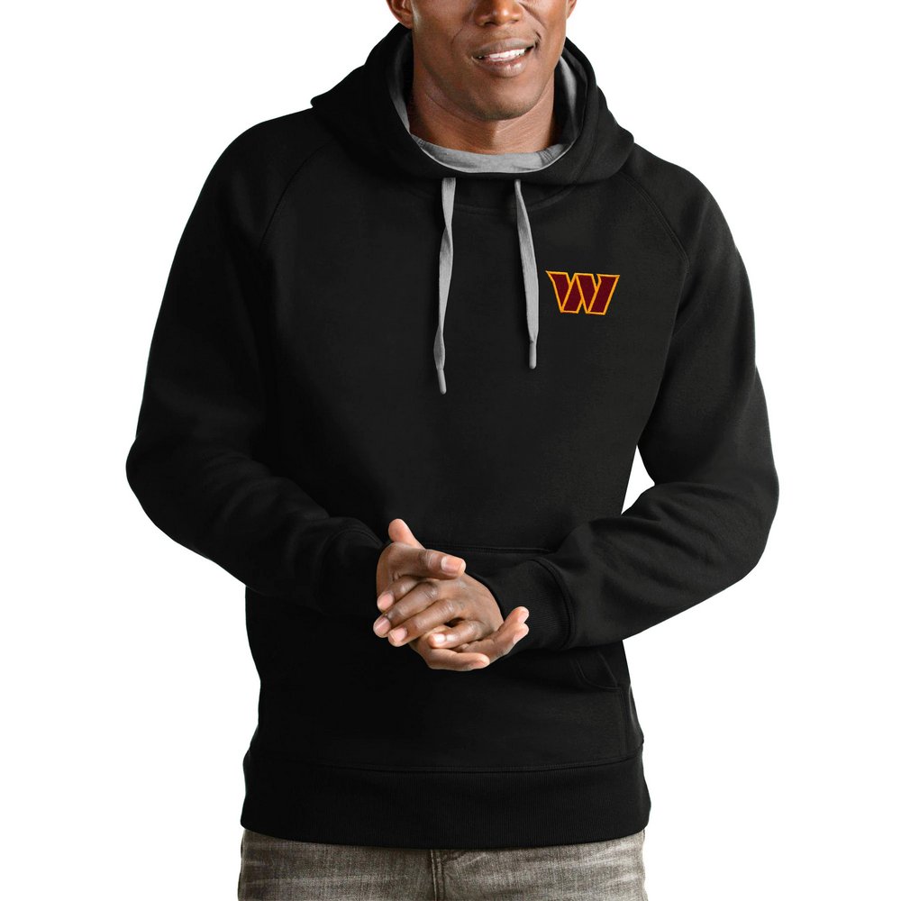 Washington Commanders Antigua Victory Pullover Hoodie - Black