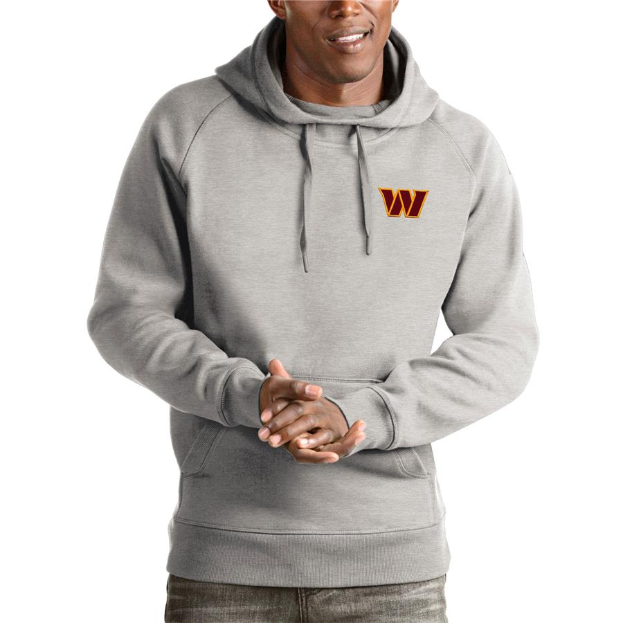 Washington Commanders Antigua Victory Pullover Hoodie - Heathered Gray