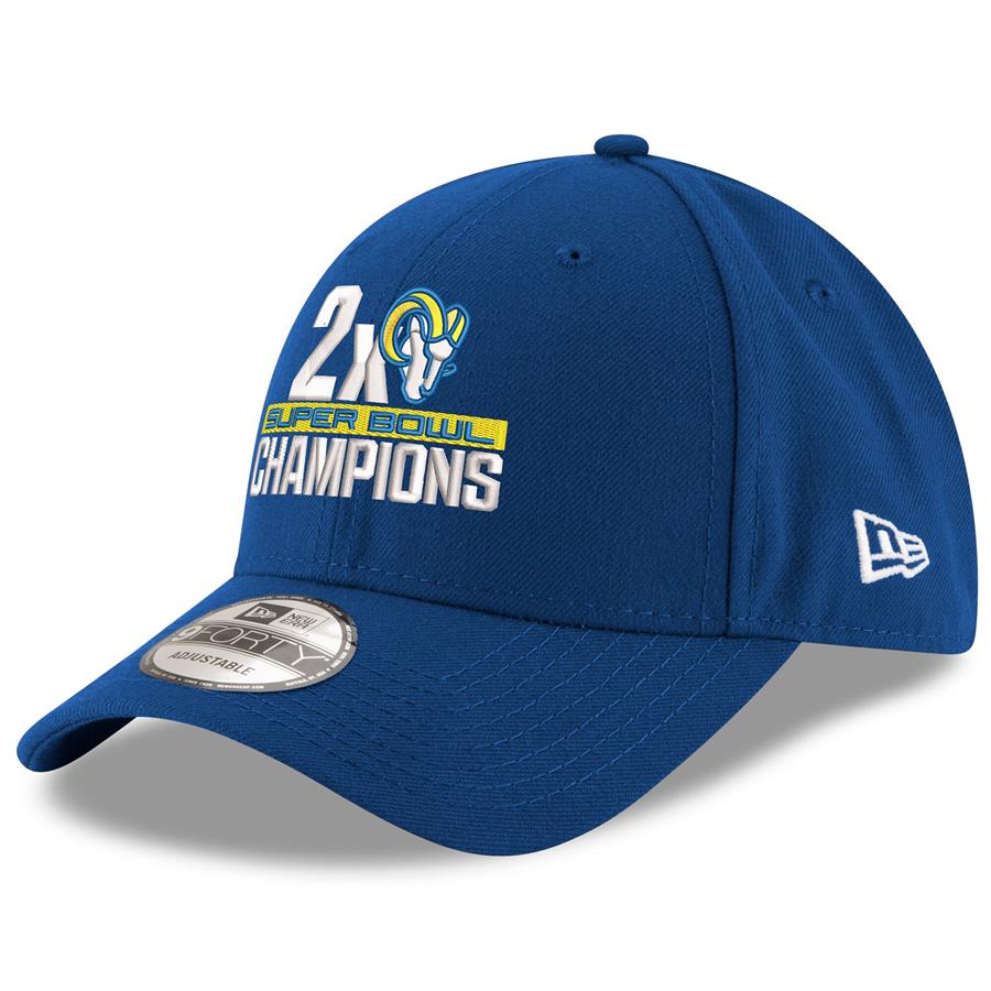 Los Angeles Rams New Era 2-Time Super Bowl Champions 9FORTY Adjustable Hat - Royal