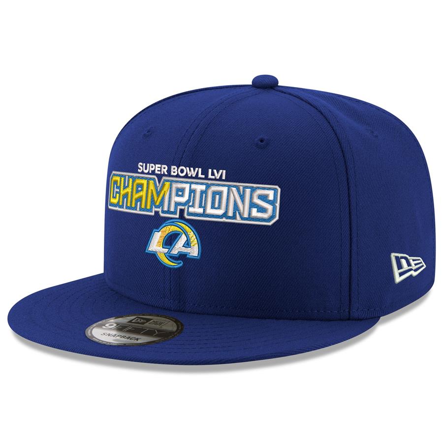 Los Angeles Rams New Era Super Bowl LVI Champions 9FIFTY Snapback Adjustable Hat - Royal
