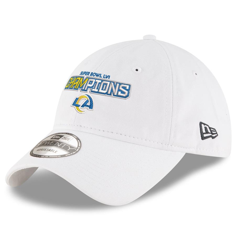 Los Angeles Rams New Era Super Bowl LVI Champions 9TWENTY Adjustable Hat - White