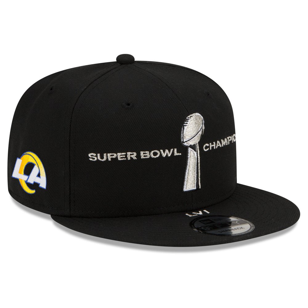 Los Angeles Rams New Era Super Bowl LVI Champions Parade 9FIFTY Snapback Adjustable Hat - Black