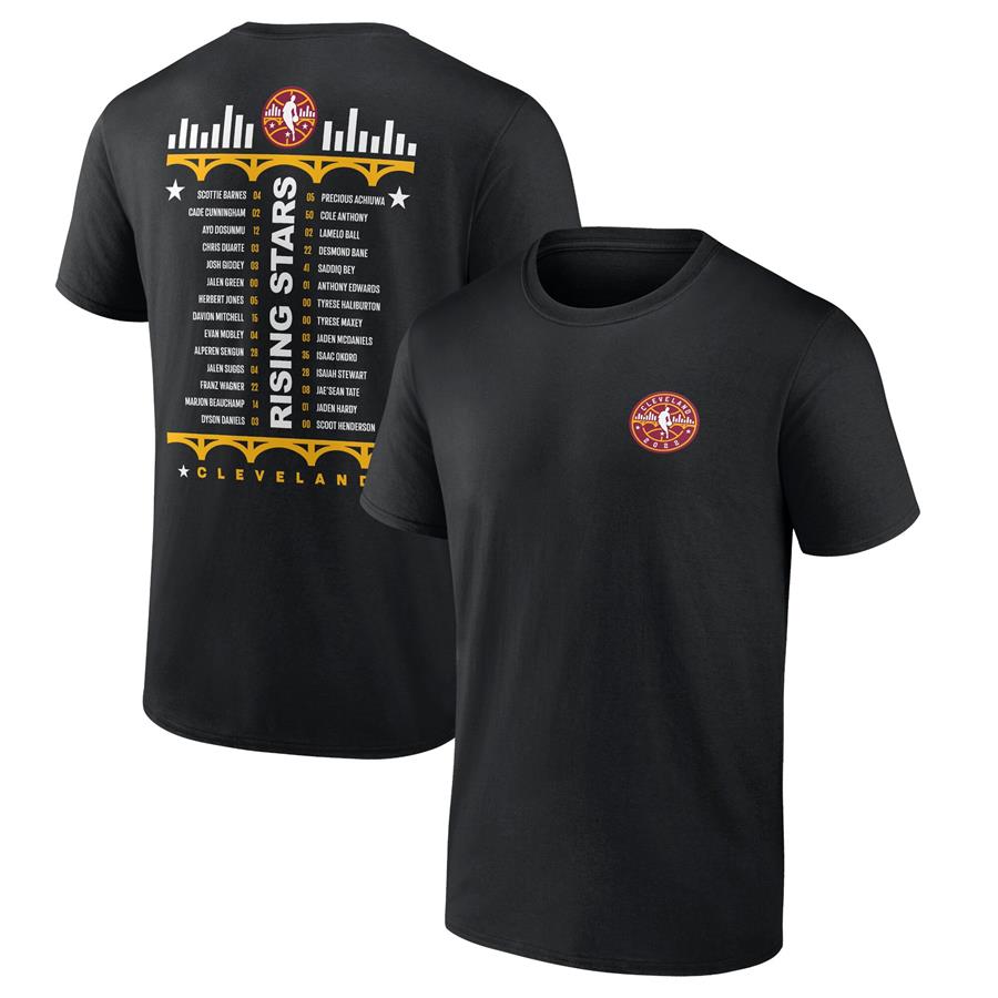 Fanatics Branded 2022 NBA All-Star Game Rising Stars Roster T-Shirt - Black