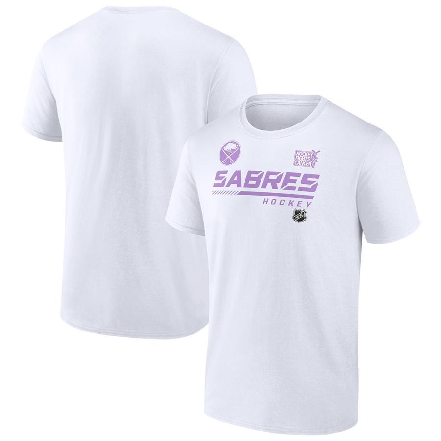 Buffalo Sabres Fanatics Branded NHL Hockey Fights Cancer T-Shirt - White