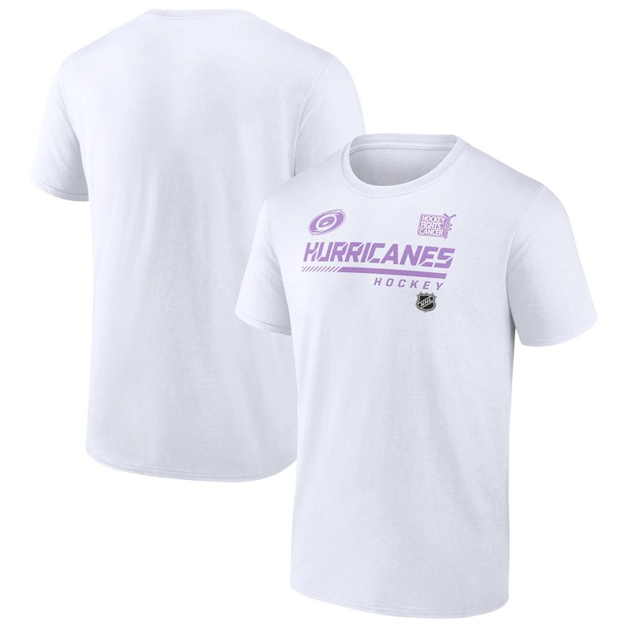 Carolina Hurricanes Fanatics Branded NHL Hockey Fights Cancer T-Shirt - White