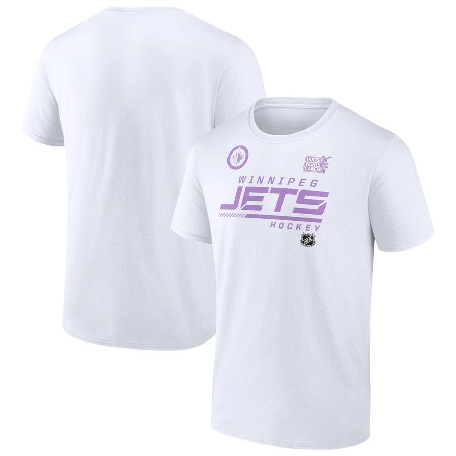 Winnipeg Jets Fanatics Branded NHL Hockey Fights Cancer T-Shirt - White