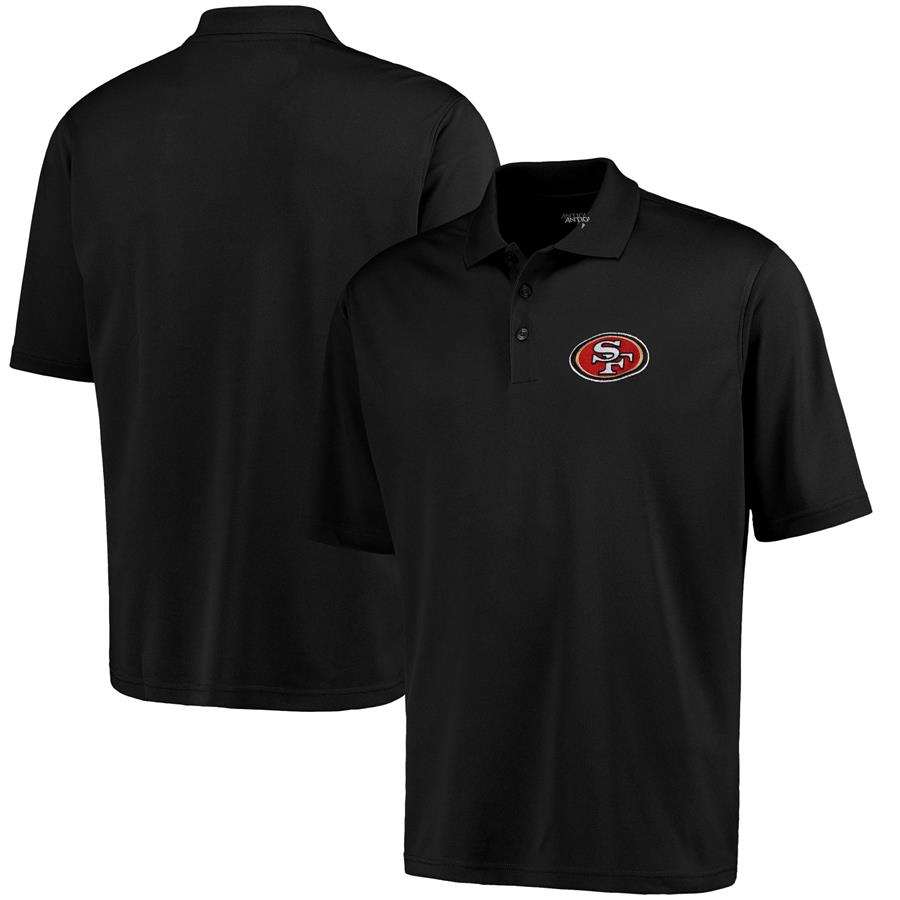 San Francisco 49ers Antigua Pique Xtra-Lite Polo - Black