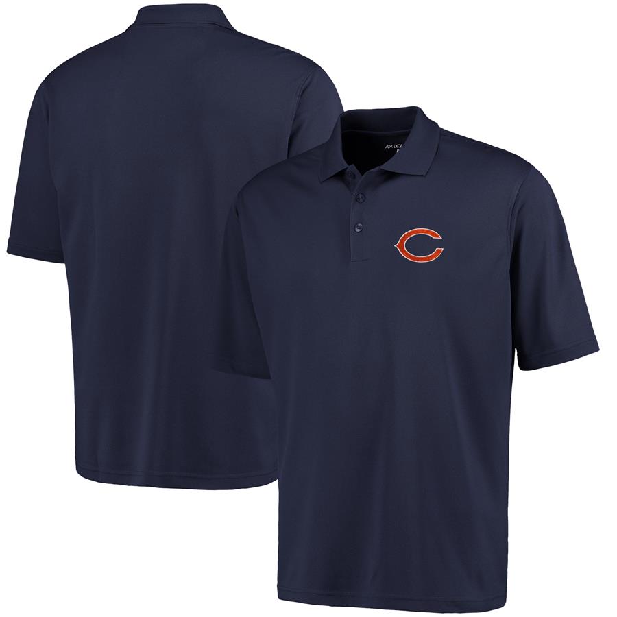 Chicago Bears Antigua Pique Xtra-Lite Polo - Navy