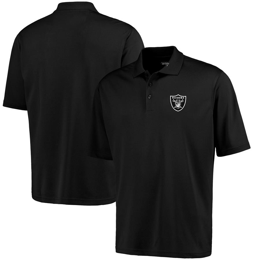 Las Vegas Raiders Antigua Pique Xtra-Lite Polo - Black