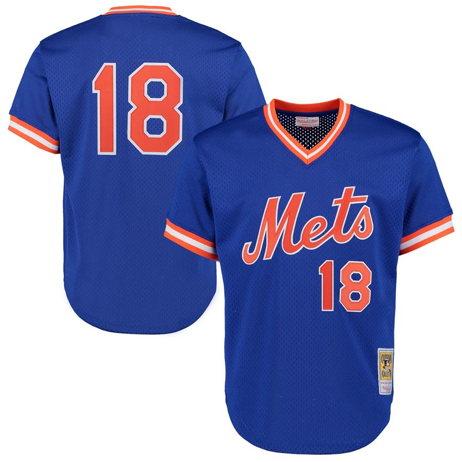 Darryl Strawberry New York Mets Mitchell & Ness Cooperstown Mesh Batting Practice Jersey - Royal