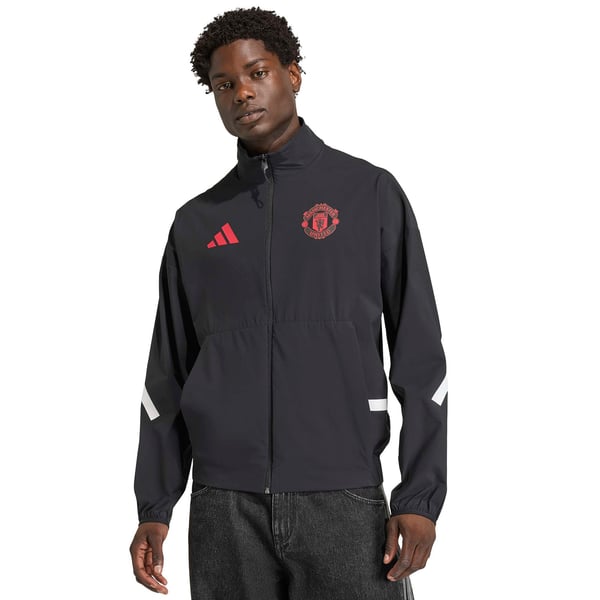 Manchester United adidas 2025/26 Club Anthem Full-Zip Jacket - Black