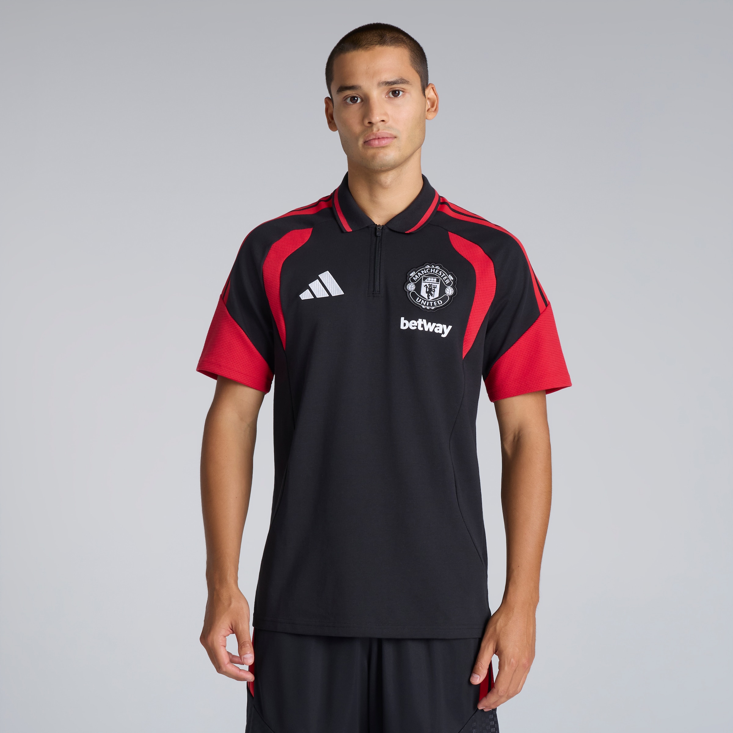 Manchester United 26/27 Training Tiro Polo Black (Sponsored)