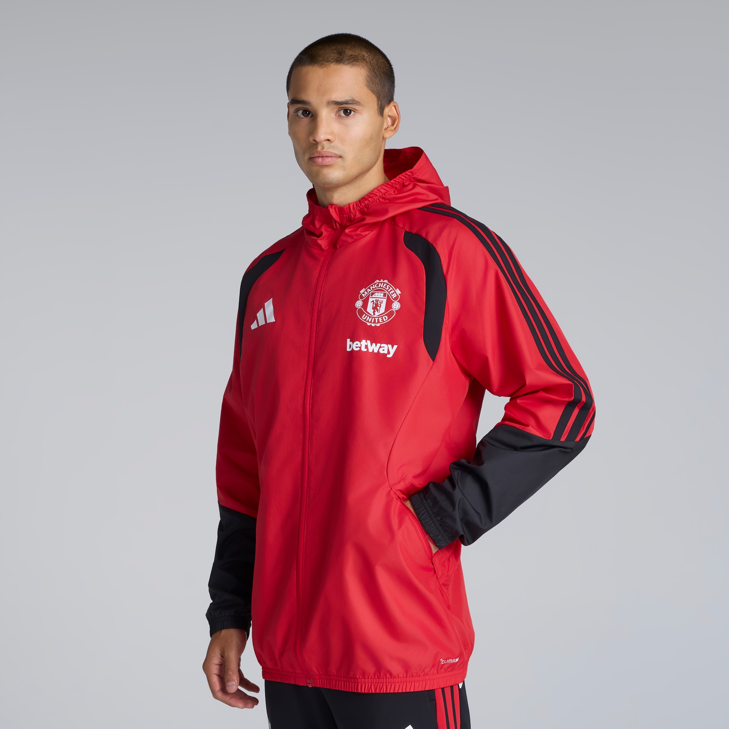 Manchester United 26/27 Training Tiro All Weather Jacket Red (Sponsored)