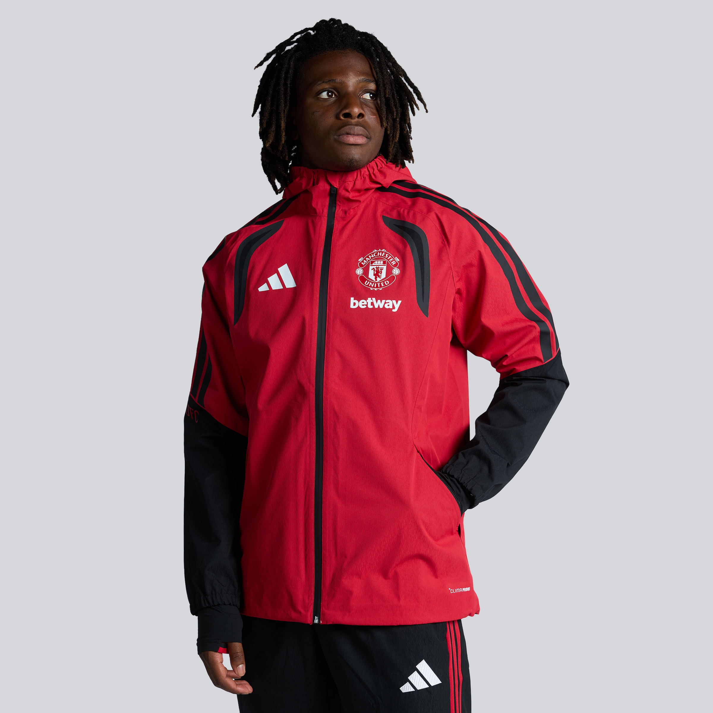 Manchester United 26/27 Training Tiro Authentic Rain Jacket Red (Sponsored)