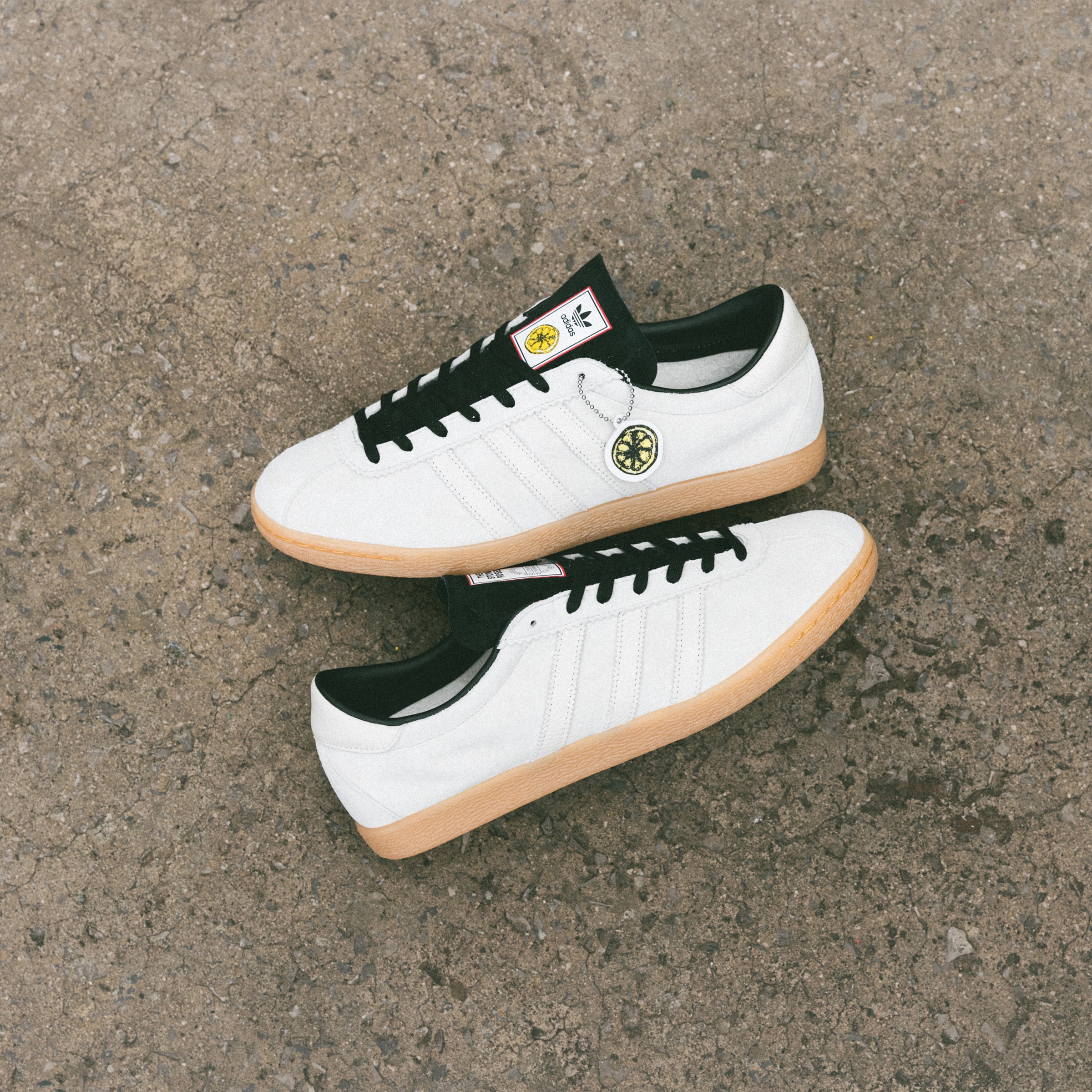 Manchester United x adidas Stone Roses Tobacco Trainers White
