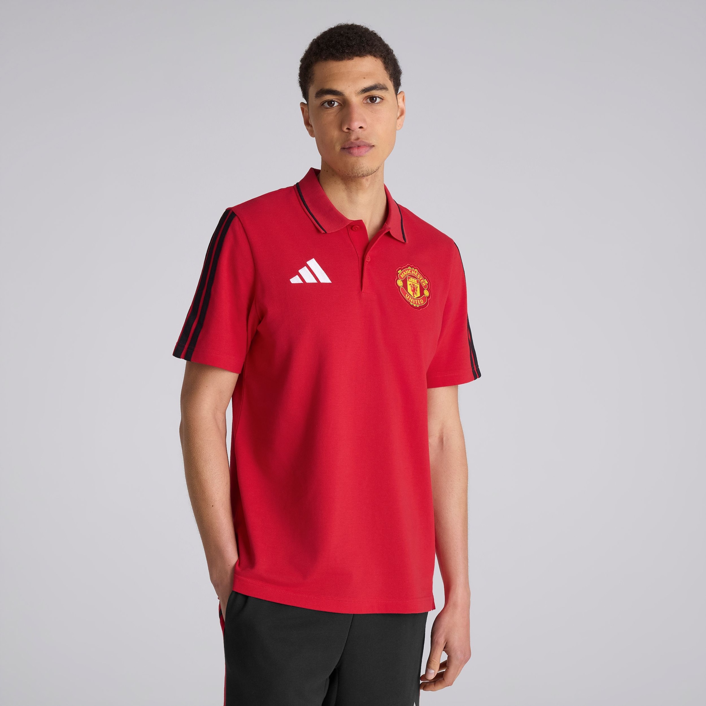 Manchester United x adidas DNA Polo Shirt Red