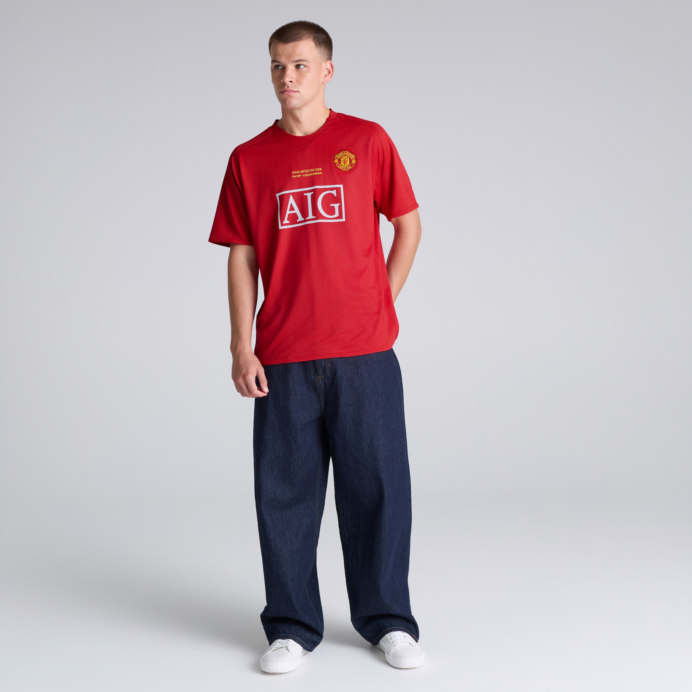 Manchester United 2007-09 Retro Home Champions League Final Shirt Red