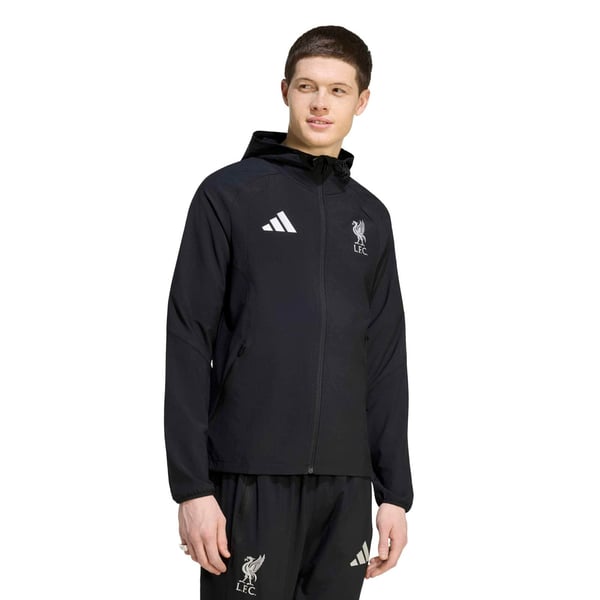 Liverpool adidas Tiro Travel Full-Zip Windbreaker - Black
