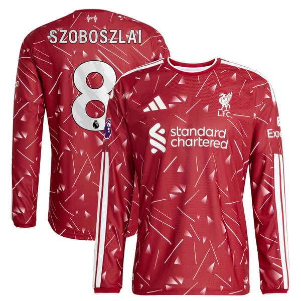 Dominik Szoboszlai Liverpool adidas 2026/27 Home On-Field Authentic Long Sleeve Jersey - Red