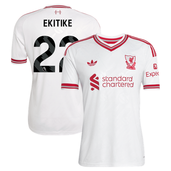 Hugo Ekitike Liverpool adidas 2026/27 Away Replica Jersey - White