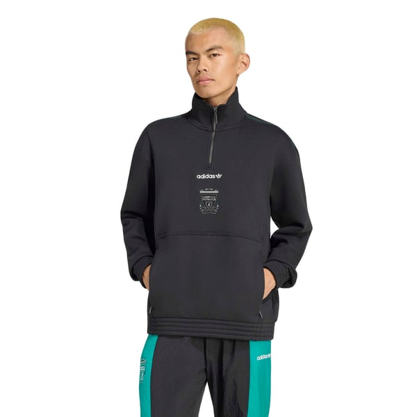 Liverpool adidas EQT Half Zip Top - Black
