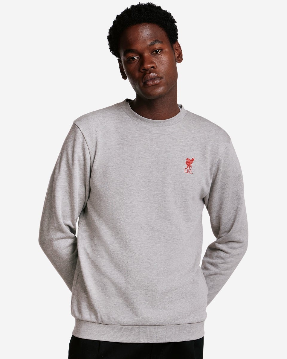 LFC Mens Crew Neck Sweatshirt Grey Marl