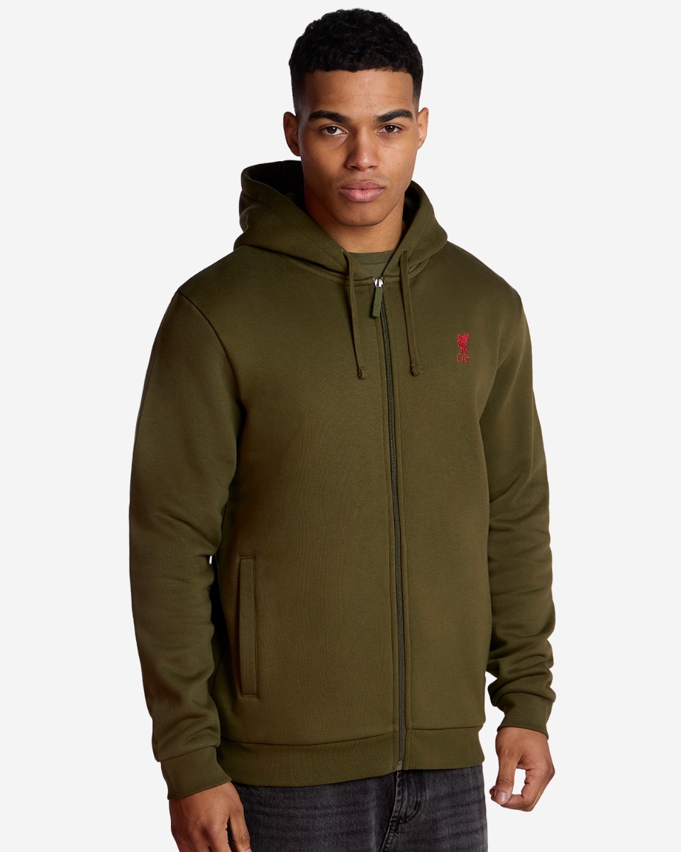 LFC Mens Zip Through Hoodie Khaki