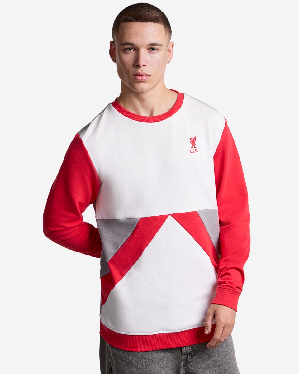 LFC Mens 86 Panel Crewneck Sweatshirt White