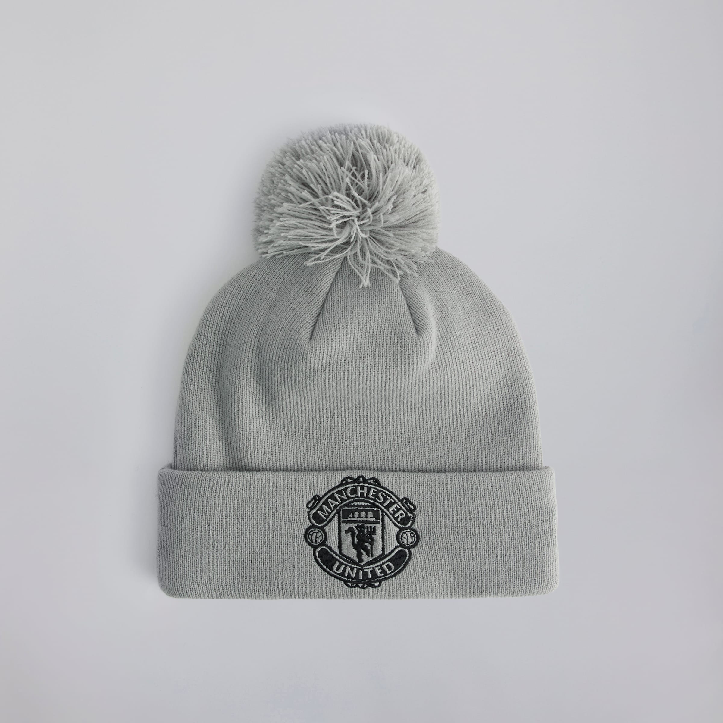 Manchester United x New Era Bobble Beanie Grey