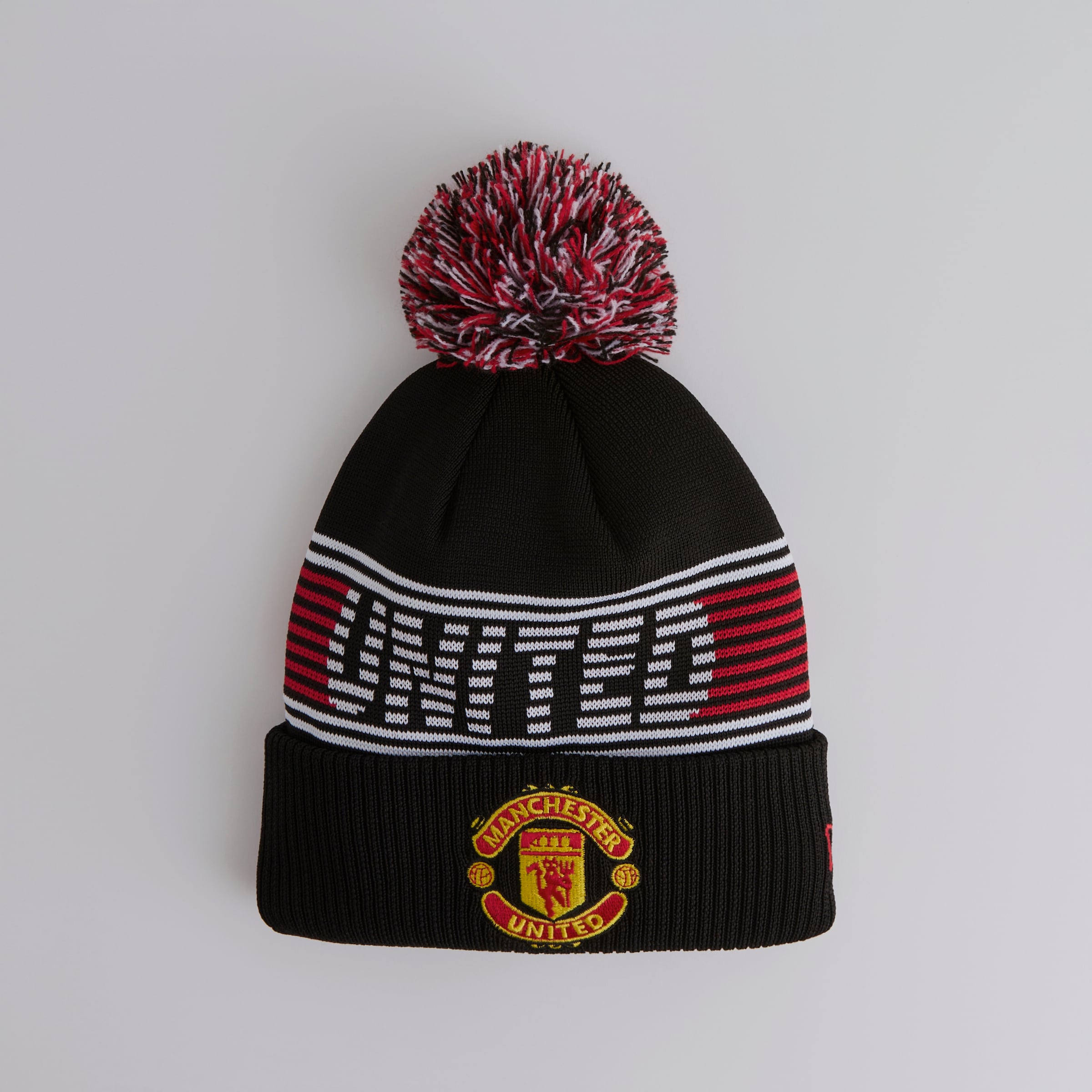 Manchester United x New Era Sport Knit Bobble Beanie Black
