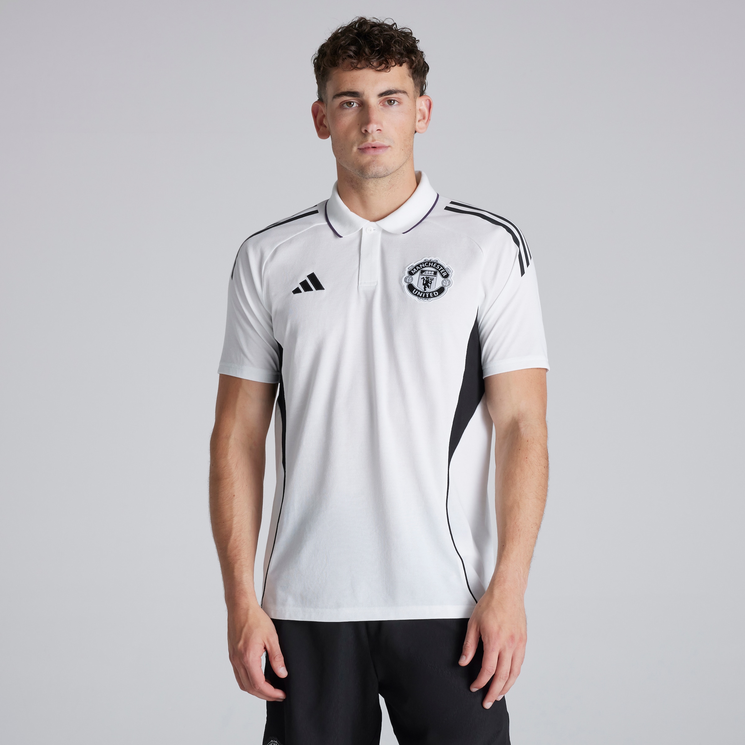 Manchester United Tiro 25 Competition Polo Shirt White