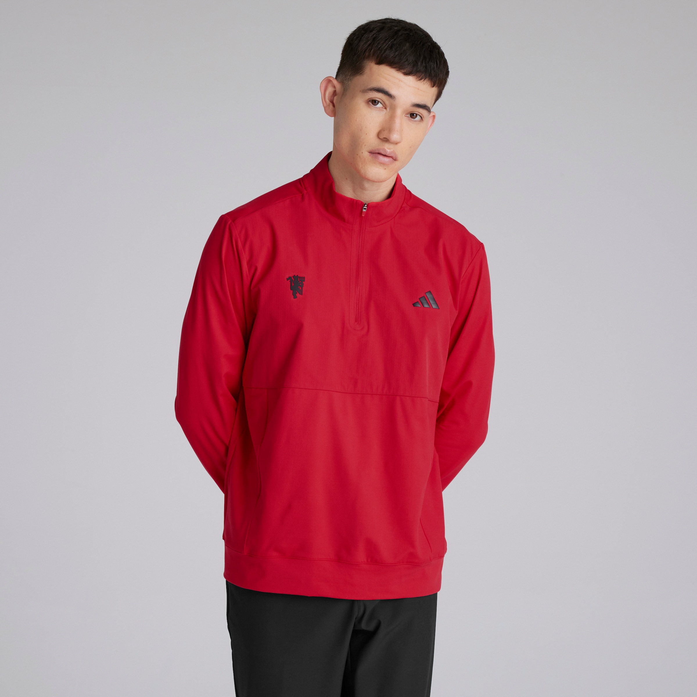 Manchester United x adidas Golf Ultimate365 Tour 1/4 Zip Sweatshirt Red