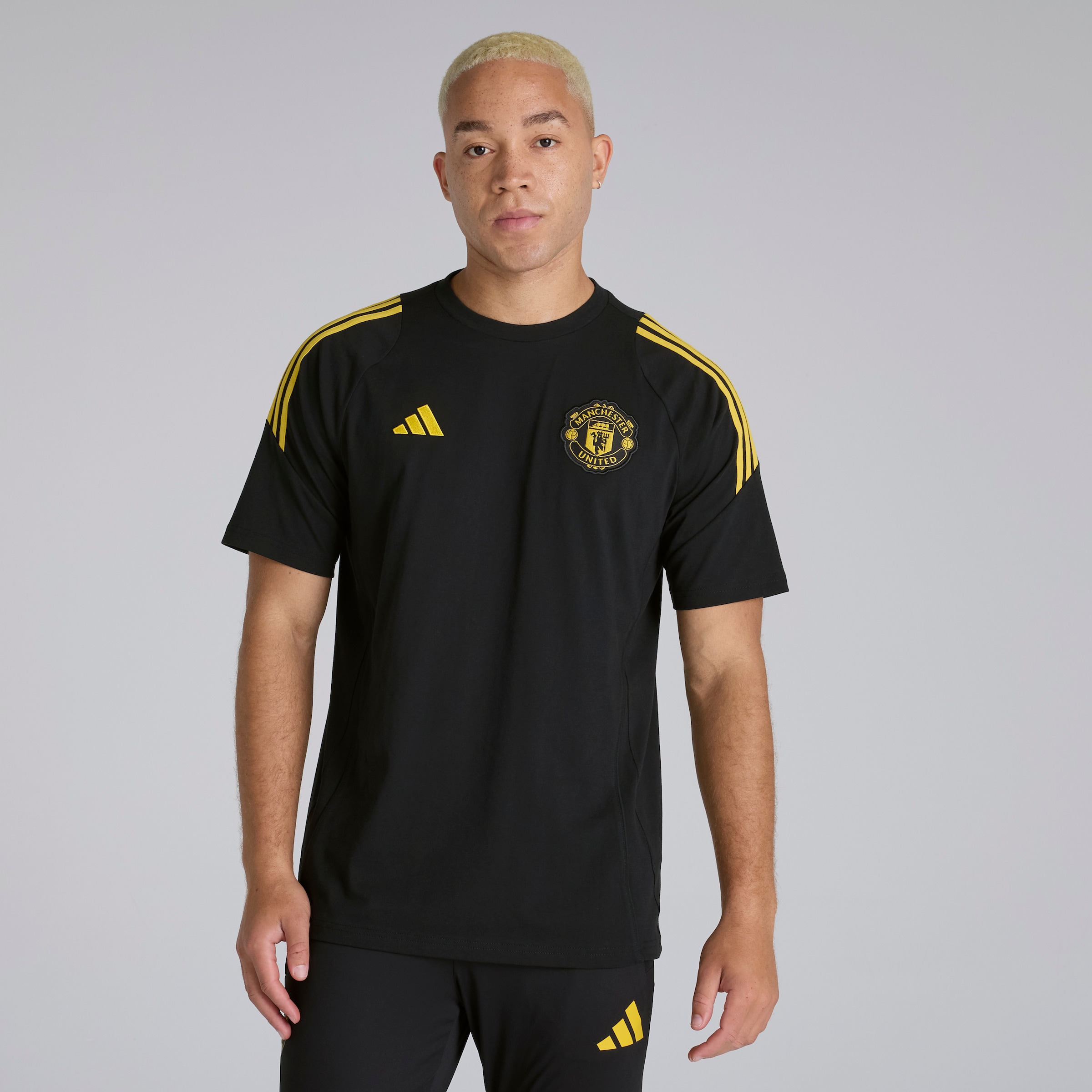 Manchester United Tiro 25 Competition Cotton T-Shirt Black