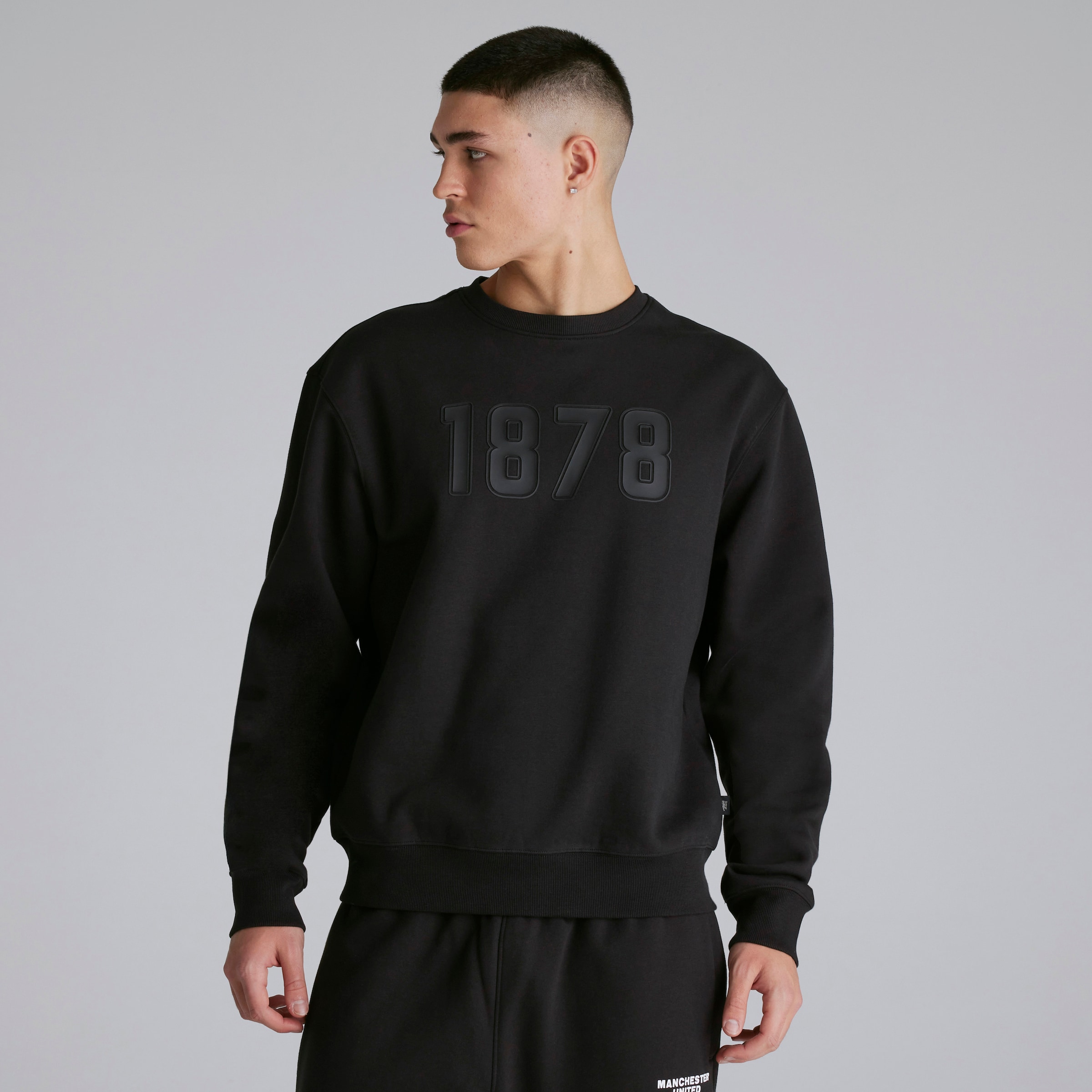 Manchester United Mens 1878 Sweatshirt Black