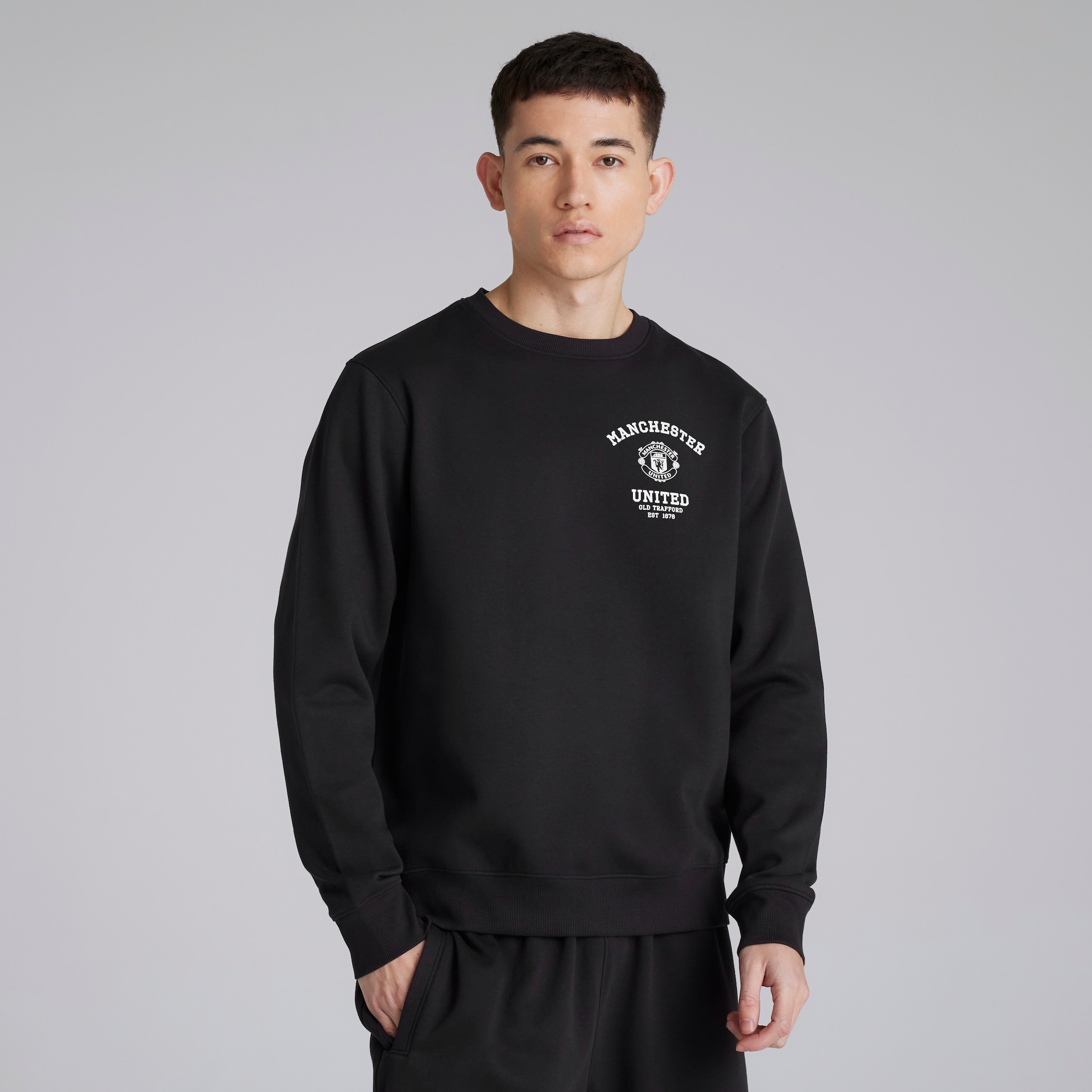 Manchester United Varsity Sweatshirt Black