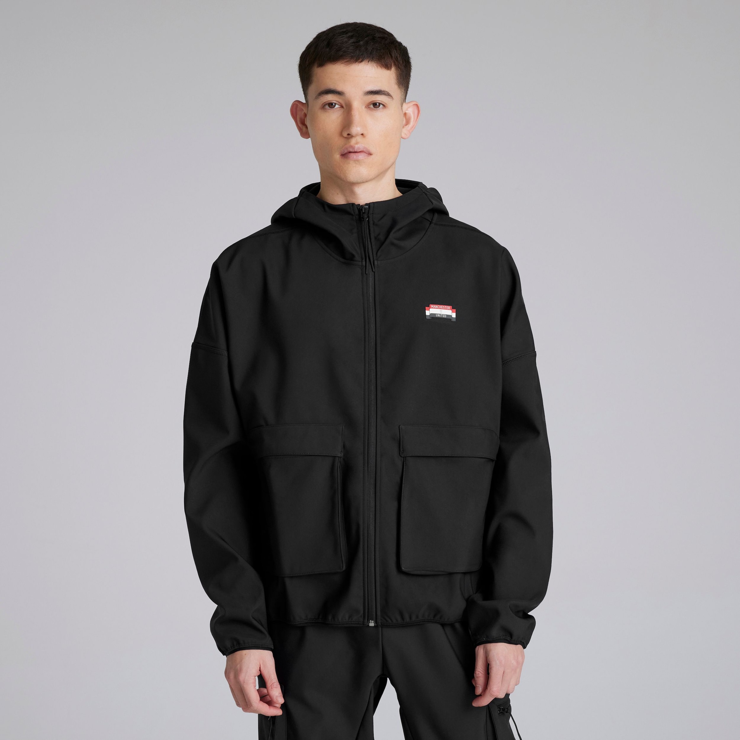 Manchester United x adidas City Escape Full Zip Hoodie Black