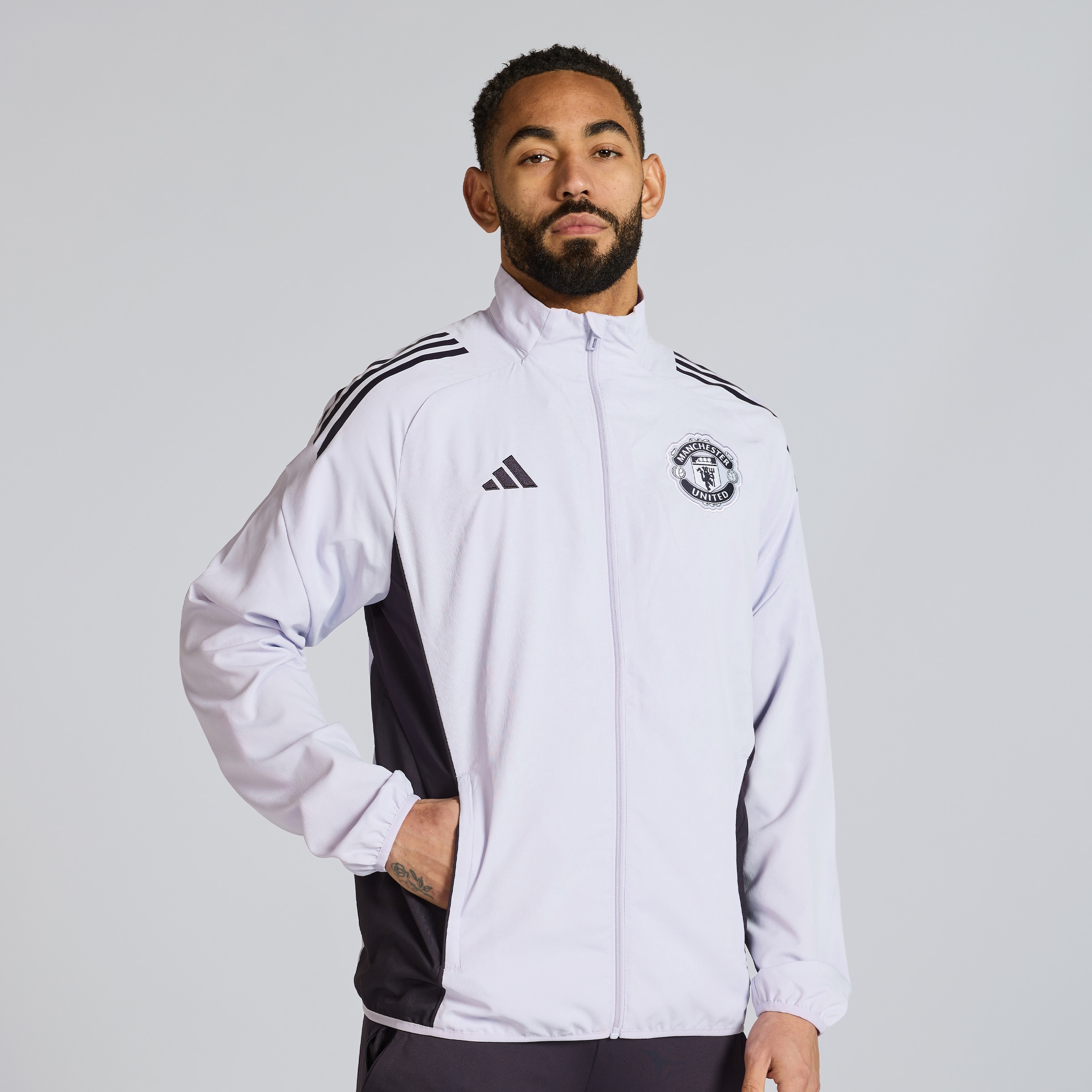 Manchester United Tiro 25 Competition Presentation Jacket Purple