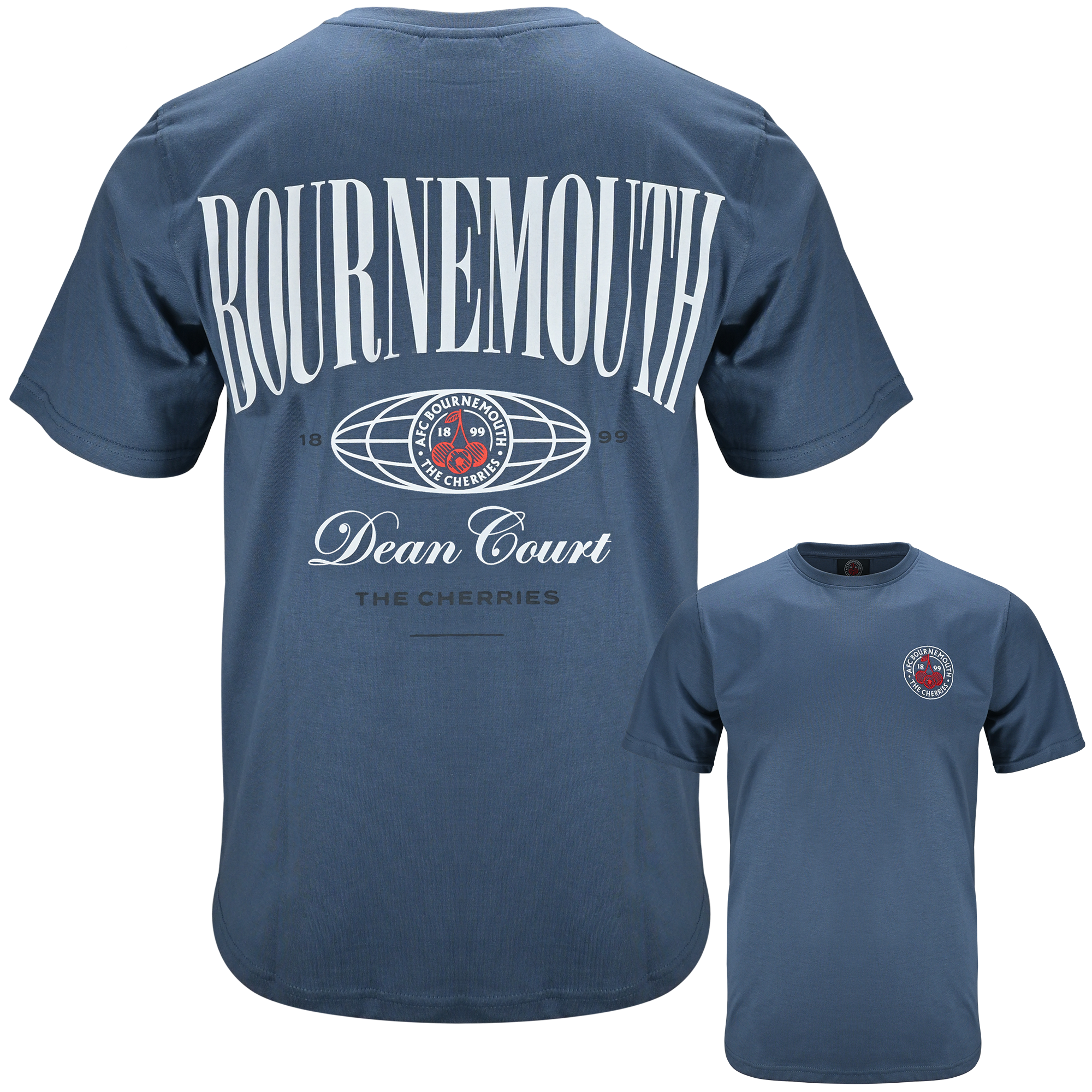 AFC Bournemouth Premium Cherries Relaxed Tee - Oxford Blue