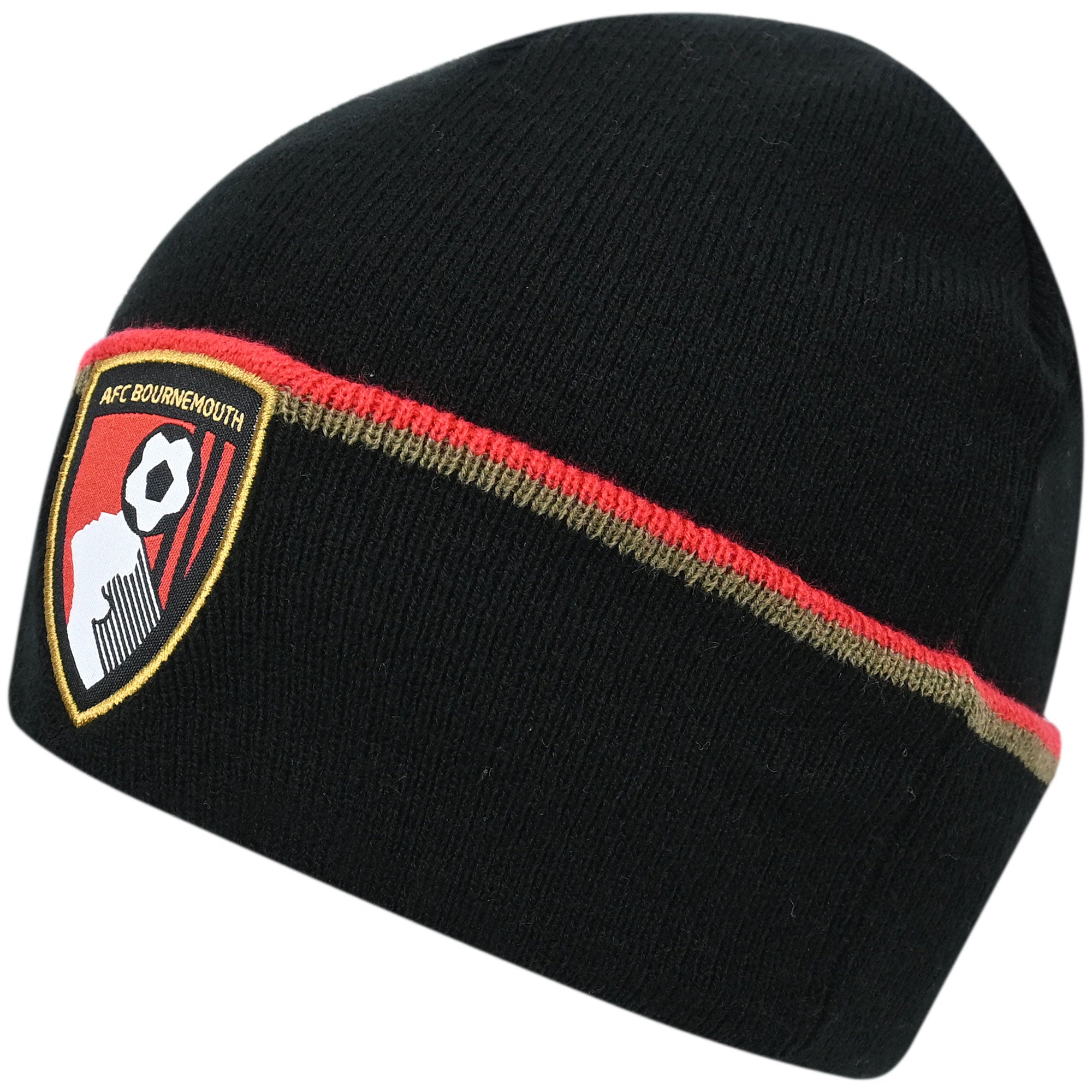 AFC Bournemouth Adults Core Keyline Beanie - Black