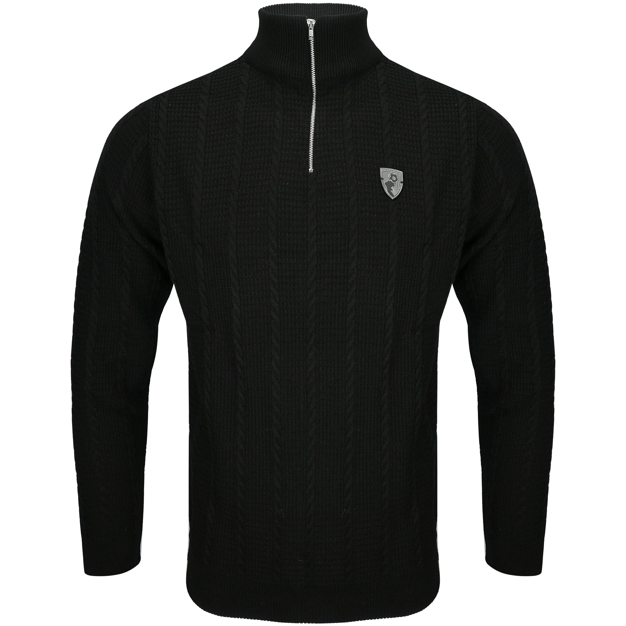 AFC Bournemouth Adults Martello 1/4 Zip - Black