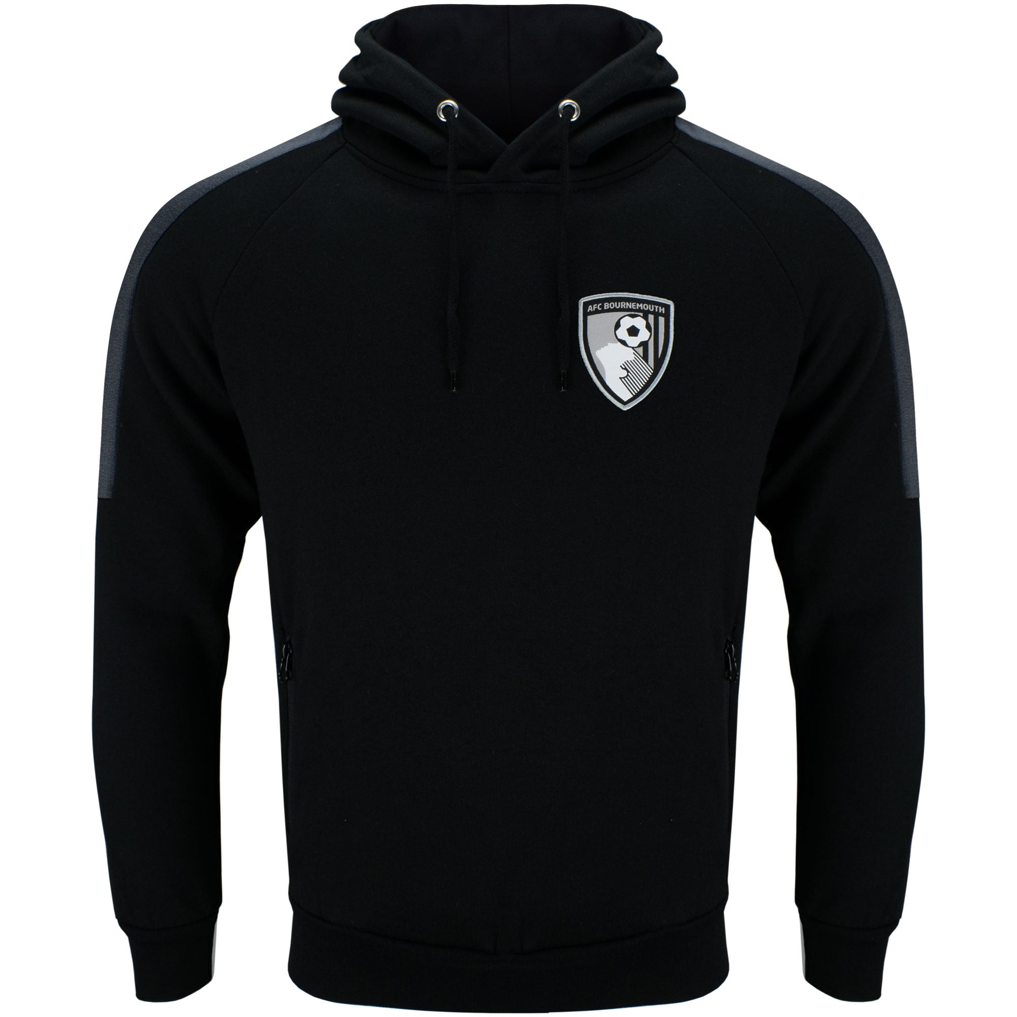AFC Bournemouth Adults Element Hoodie - Black / Charcoal