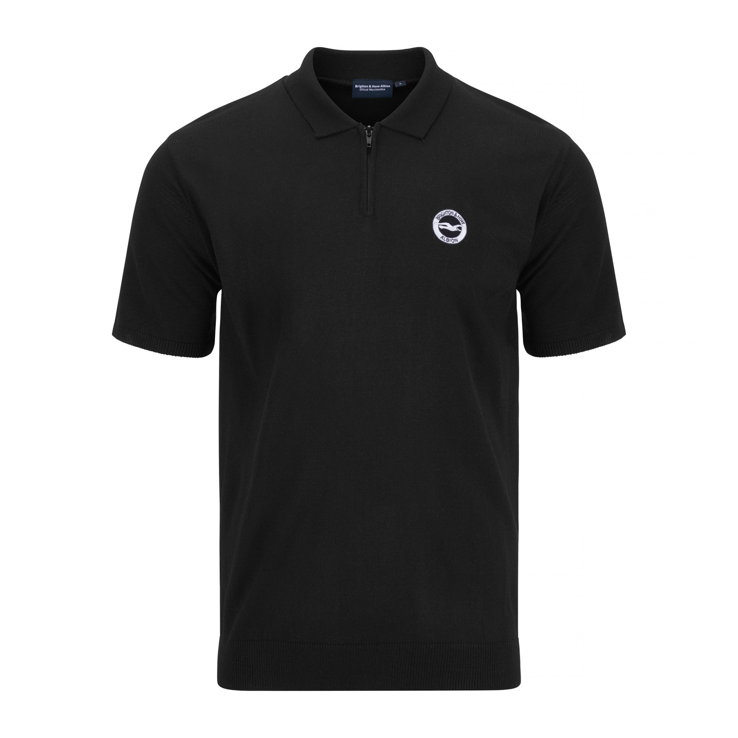 Поло Brighton BHAFC Essential Knitted 1/4 Zip (чёрный)