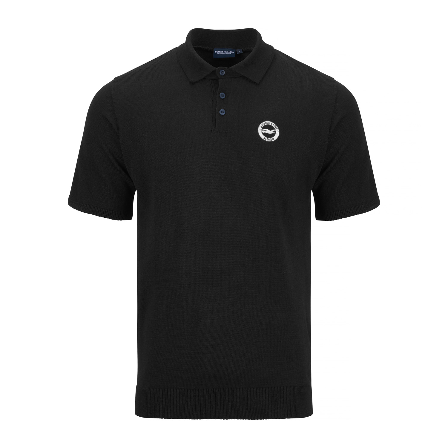 Поло Brighton BHAFC Essential Knitted Button (чёрный)