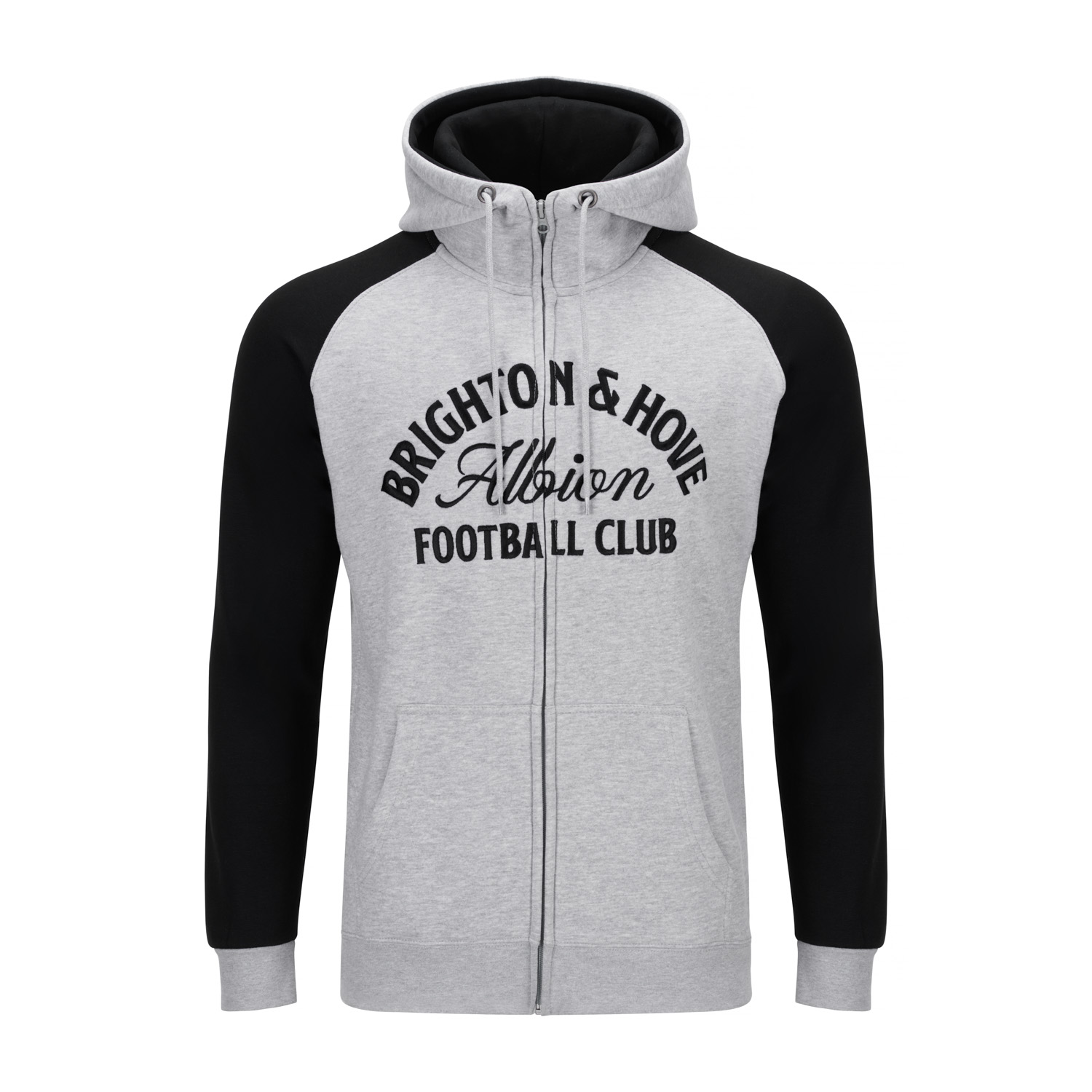 Худи Brighton BHAFC Grey & Black Raglan Zip