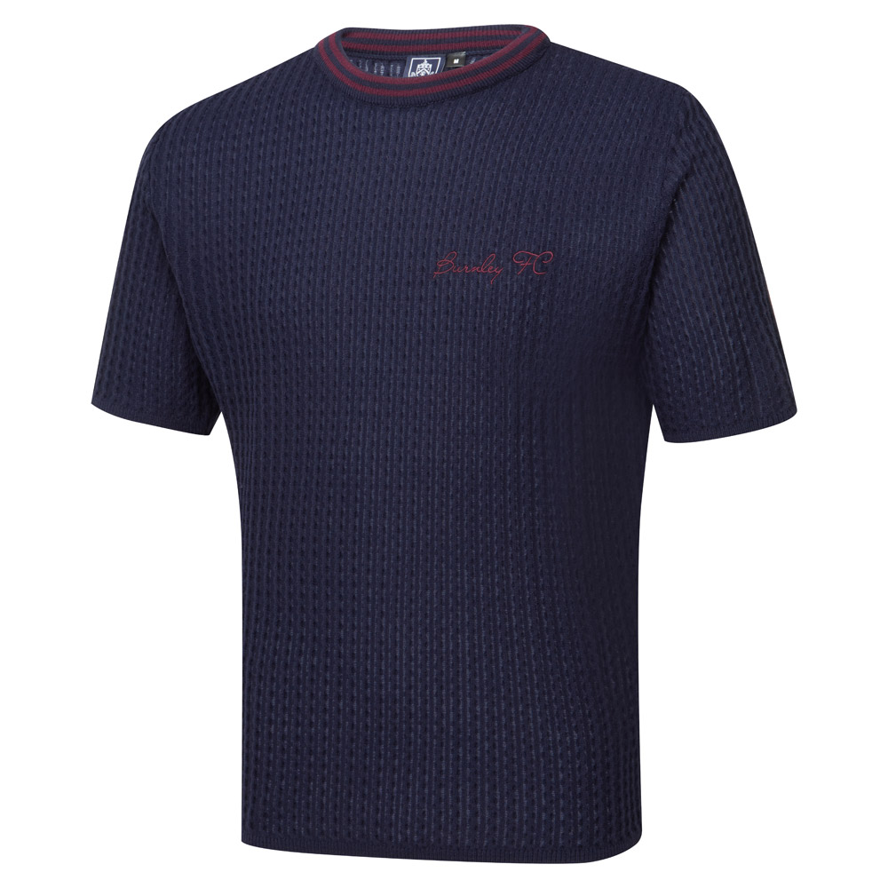 Burnley FC Cable Knit Crew Neck T-Shirt