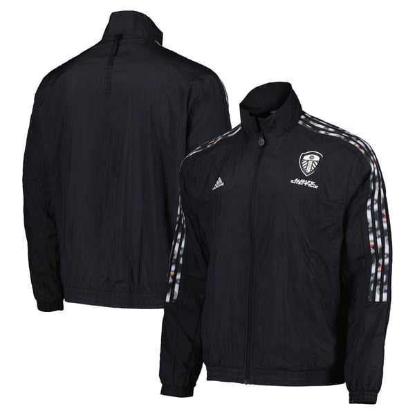 Leeds United 24 adidas Love Unites Track Top - Black - Mens