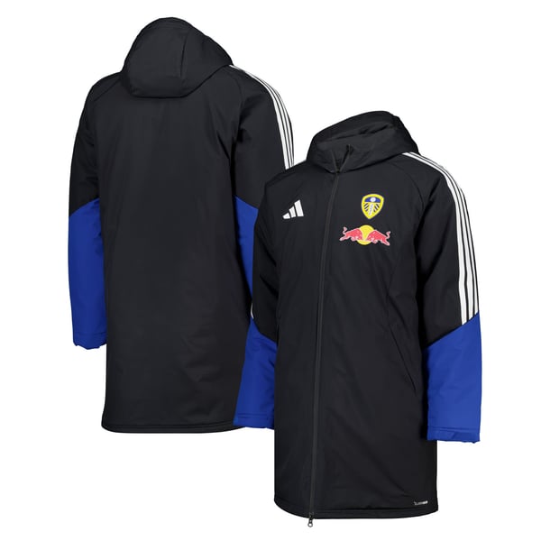 Leeds United adidas Training Stadium Parka Jacket - Dark Grey