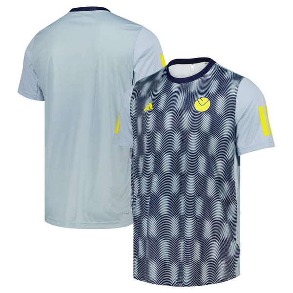 Leeds United adidas Patterned Padel T-Shirt - Blue