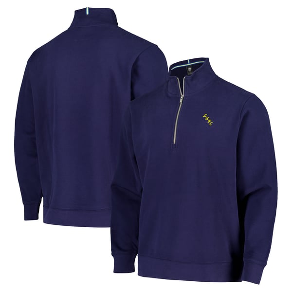 Свитшот с короткой молнией Leeds United Classics Maritime Blue (Mens)