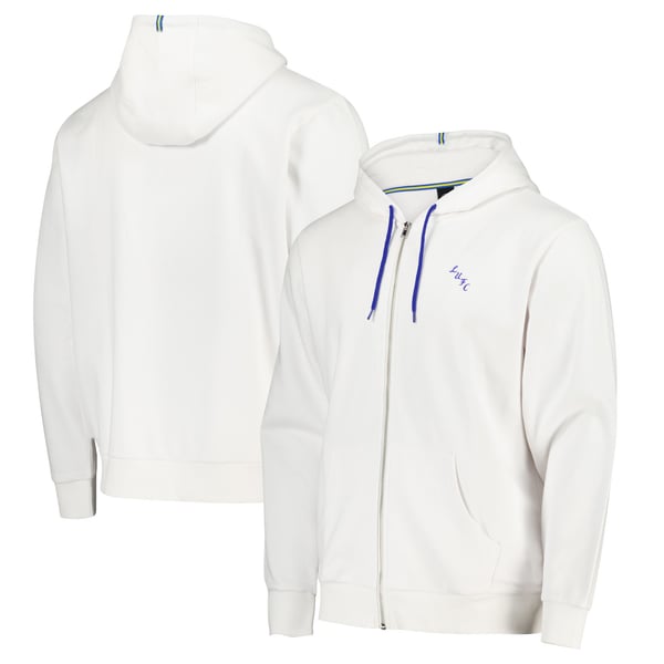 Leeds United Classics Zip Hoodie - White - Mens